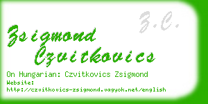 zsigmond czvitkovics business card